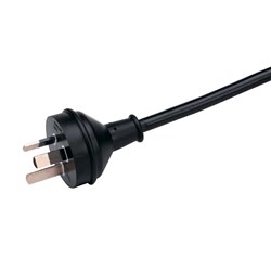 3 PIN PLUG & FLEX 2MT BLACK