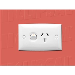 SOCKET SWT SINGLE 15A 250V