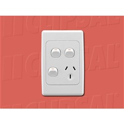 SINGLE OUTLET 2 EXTRA SWITCHS