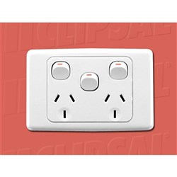 SOCKET SWT TWIN 10A REM E/SW