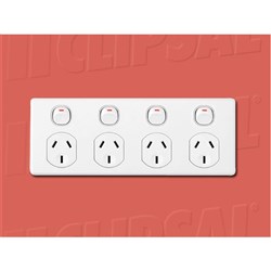 4 GANG 250V 10A OUTLET
