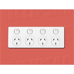 4 GANG 250V 10A OUTLET