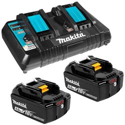 MAKITA SAME TIME RAPID CHARGER C/W 2 X 5.0AH BATTERIES 5.0AH BATTERY