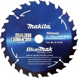 TCT SAW BLADE 160X20X40T 1.6MM KERF