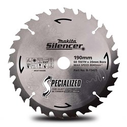 SPECIALIZED SILENCER SAW BLADE 190 X 20 X 60T