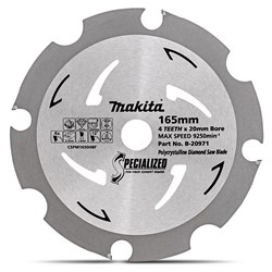 POLYCRYSTALLINE DIAMOND BLADE 165 x 20 x 4t FIBRE CEMENT CUT