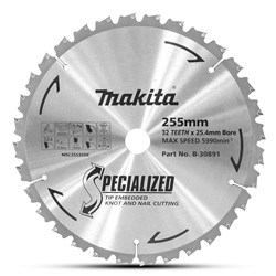 MAKITA 255 X 25.4 32T TCT SAW BLADE