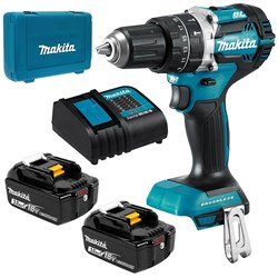 MAKITA 18V COMPACT BRUSHLESS HAMMER KIT 2 X 3.0AH BATTERIES CHARGE