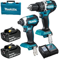 MAKITA 18V 2 PIECE BRUSHLESS COMBO KIT DHP484Z + DTD153Z BL1830B DC18RC CARRY CASE