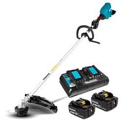 MAKITA 18VX2 BRUSHLESS LOOP HANDLE LINE TRIMMER KIT 2 X 5AH CHARGER