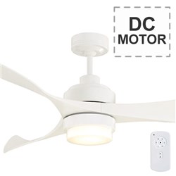 EAGLE 1400 CEILING FAN DC WHITE C/W LED LIGHT & REMOTE FC368143WH