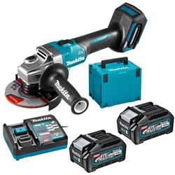 MAKITA 40V MAX BL 125MM (5IN) ANGLE GRINDER SLIDE SWITCH 4.0AH KIT