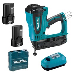 MAKITA GAS FINISHING NAILER 15-64mm 2 x 1.0Ah BATTERIES