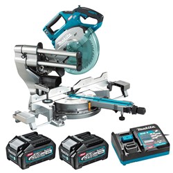 MAKITA 40V MAX BL AWS 216MM (81/2IN) SLIDE COMPOUND MITRE SAW 4.0AH KIT
