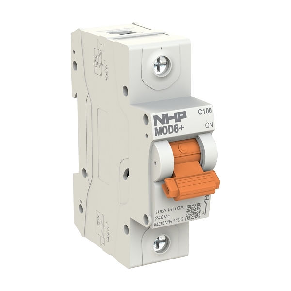 NHP MOD6+ Miniature Circuit Breaker MCB 10kA 1 Pole 100A C Curve