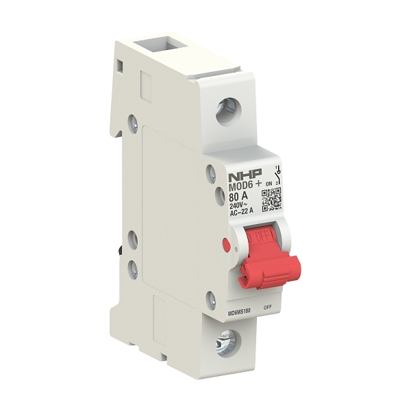 NHP MOD6+ Main Switch 1 Pole 80A