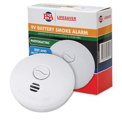 9V LIFESAVER PHOTOELECRIC SMOKE ALARM