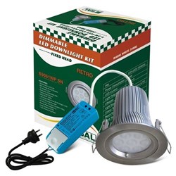 7W LED DOWNLIGHT 3100K SATIN CHROME S9061WPSN