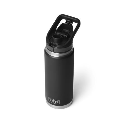 70000005734_21071507031_YETI_WHSL_Studio_Drinkware_Rambler_Flip_Chug_Bottle_26oz_Black_3qter_Open_1031_B