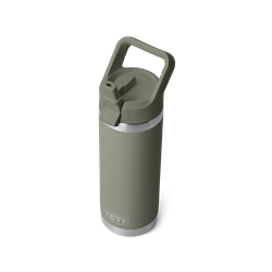 70000007317_21071508787_YETI_WHSL_Studio_Drinkware_Rambler_CM_Straw_Bottle_18oz_Pampa_Green_3qtr_Open_12905_B