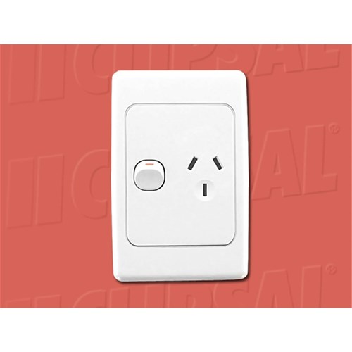 SOCKET SWT SING VERT 10A 250V