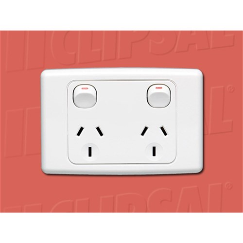 Clipsal Double Power Point 10A Standard 2000 Series