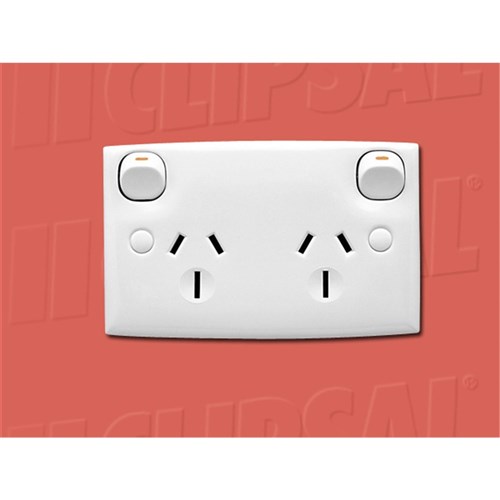 SOCKET SWT TWIN DP 15A 250V