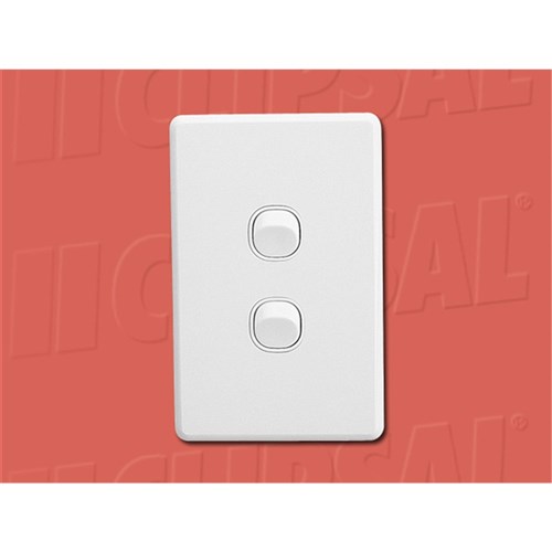 2 GANG VERT CLASSIC SWITCH 10A