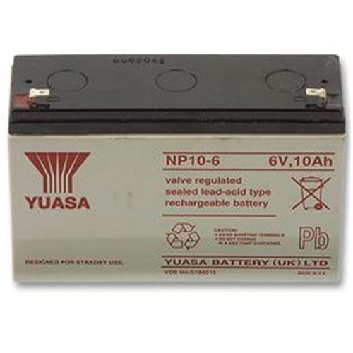 BATTERY 6V 10AH YUASA FOR EMERG LIGHTING