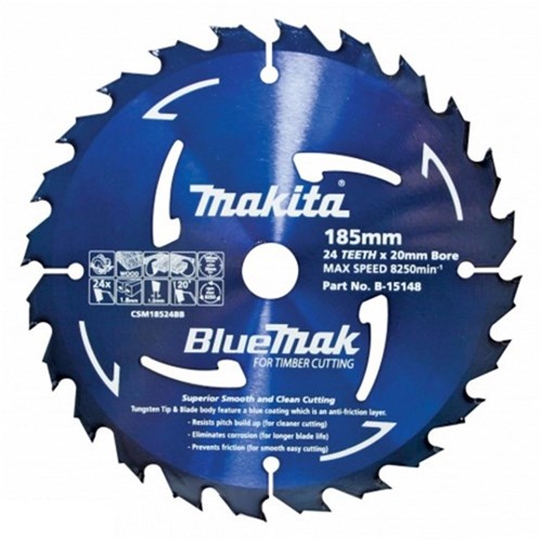 BLUEMAK WOOD CUTTING BLADE 180 X 20 X 24T