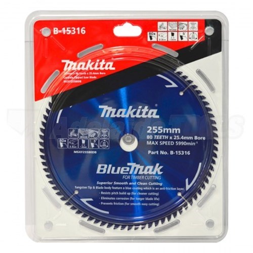 TCT SAW BLADE 255MM X 25.4 X 80T - BLUEMAK MB-15316