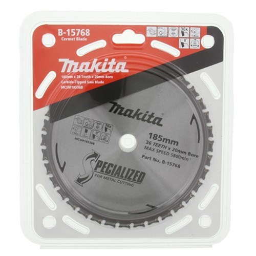 MAKITA 185 X 6MM COLD CUT  BLADE 36T