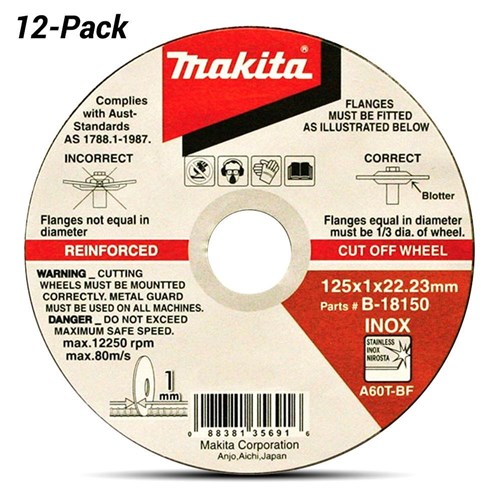 ELITE 125X1.0X22.23MM S/STEEL CUTTING DISC
