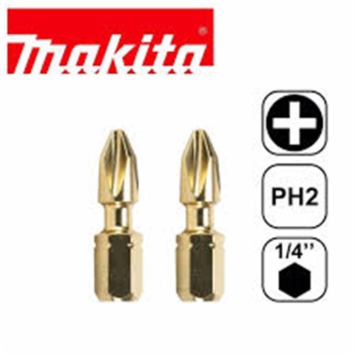 PH2 X 25MM GOLD TORSION SCREWDRIVER BIT 2PK
