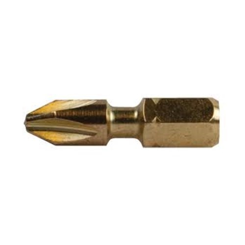 PH2 X 25MM WOOD TORSION GRIP GOLD TORSION SCREWDRIVER BIT