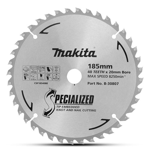 ELITE SPECIALISED TIP EMBEDDED SAW BLADE 185 X 20 X 40T