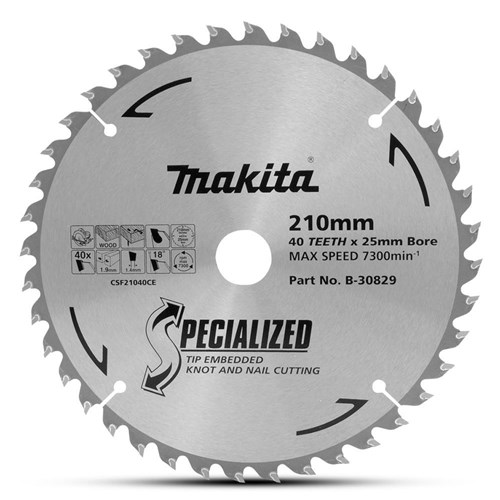 ELITE SPECIALISED TIP EMBEDDED SAW BLADE 210 X 25 X 40T