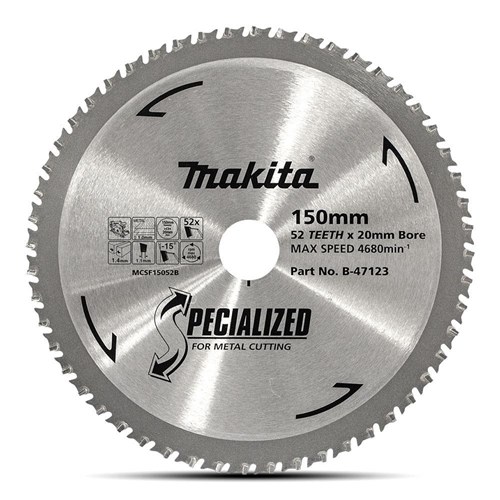 MAKITA 150 X 20 X 52T COLD CUT METAL BLADE