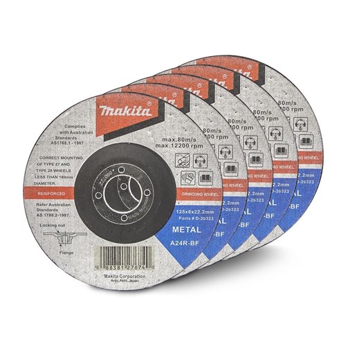 125X6X22.23 METAL GRINDING WHEEL DEPRESSED CENTRE