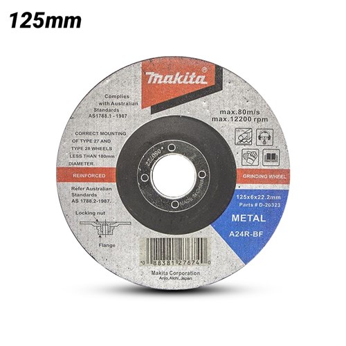 125X6X22.23MM DEPRESSED CENTRE GRINDING WHEEL METAL