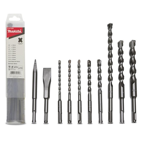 MAKITA SDS PLUS 10 DRILL AND CHISEL SET