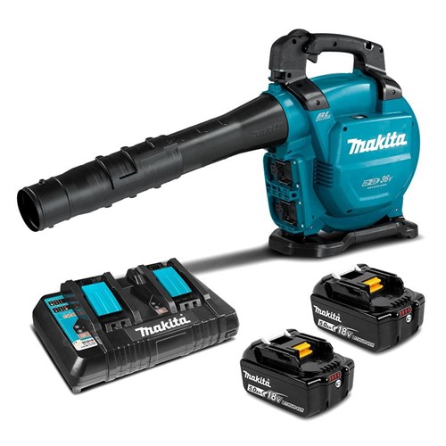 MAKITA 18x2 BRUSHLESS BLOWER/ VACUUM KIT 2x5ah BATTERIES
