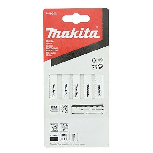 MAKITA COMBO JIGSAW BLADE 5PK 75MM X 10-14TPI