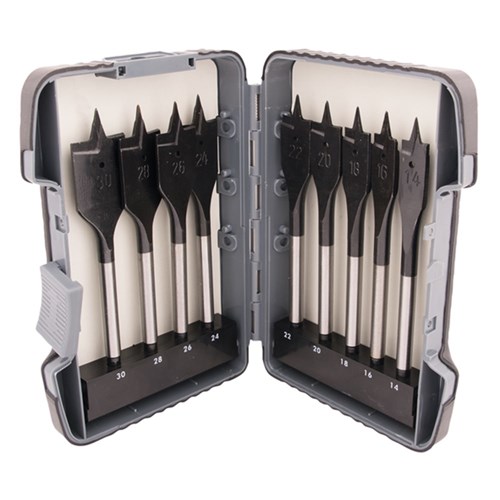 MAKITA ELITE FLAT WOOD SPADE BIT METRIC 9PC SET 1/4 HEX SHANK