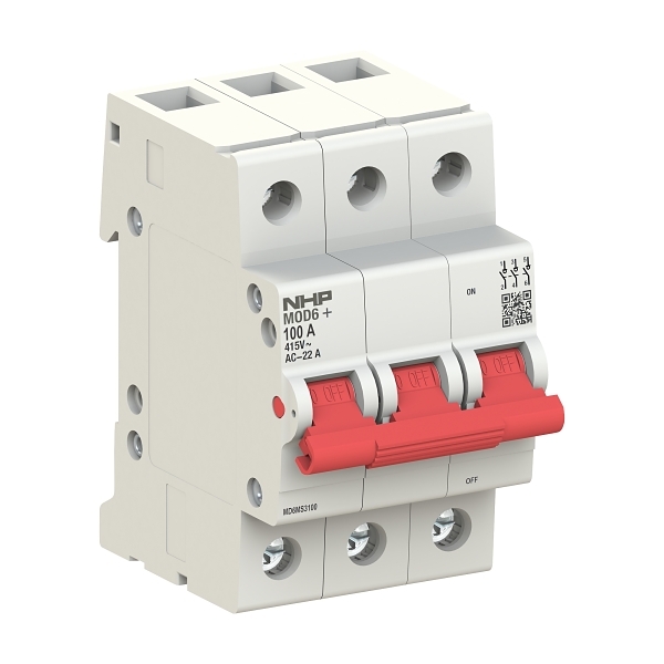 NHP MOD6+ Main Switch 3 Pole 100A