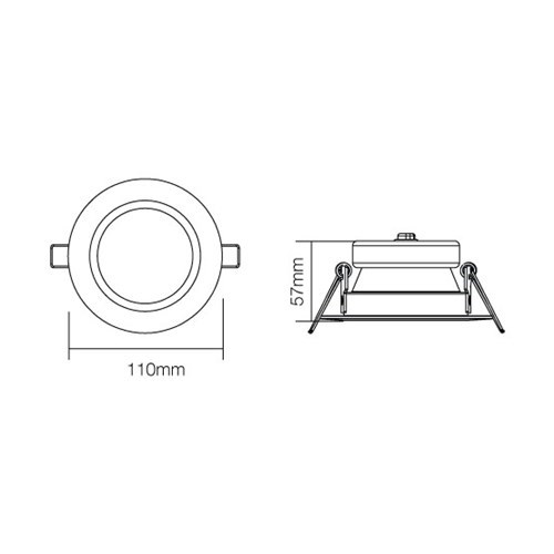 S9071WPWH 11W LED DOWNLIGHT IP 65 3000K WHITE TRIM