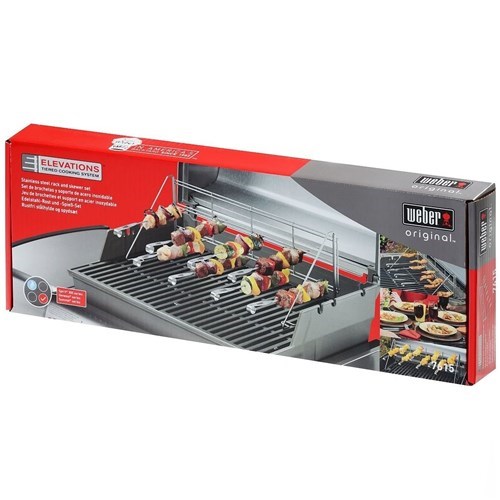 WEBER ELEVATIONS GRILL RACK AND SKEWER SET